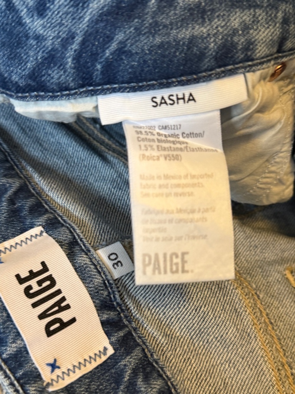 NWT* PAIGE Sasha High Rise Wide Leg jeans "Vintage" collection women size 30 - Picture 11 of 11